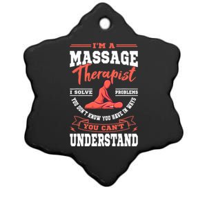 Massage Therapist Masseuse Masseur Therapy Body Treatment Ceramic Star Ornament