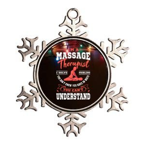 Massage Therapist Masseuse Masseur Therapy Body Treatment Metallic Star Ornament