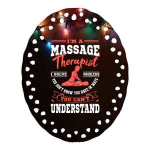 Massage Therapist Masseuse Masseur Therapy Body Treatment Ceramic Oval Ornament