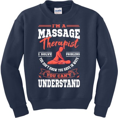 Massage Therapist Masseuse Masseur Therapy Body Treatment Kids Sweatshirt