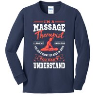 Massage Therapist Masseuse Masseur Therapy Body Treatment Kids Long Sleeve Shirt