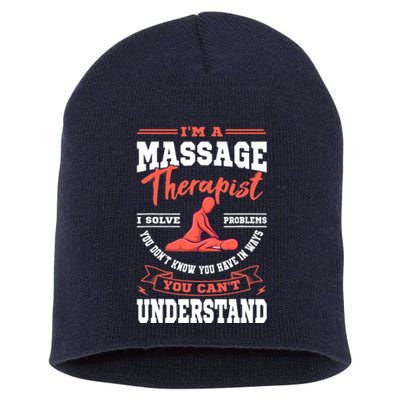 Massage Therapist Masseuse Masseur Therapy Body Treatment Short Acrylic Beanie