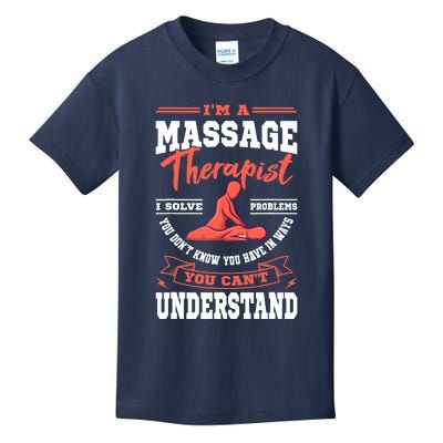 Massage Therapist Masseuse Masseur Therapy Body Treatment Kids T-Shirt