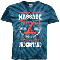 Massage Therapist Masseuse Masseur Therapy Body Treatment Kids Tie-Dye T-Shirt