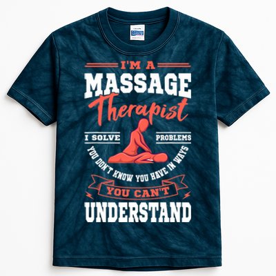 Massage Therapist Masseuse Masseur Therapy Body Treatment Kids Tie-Dye T-Shirt