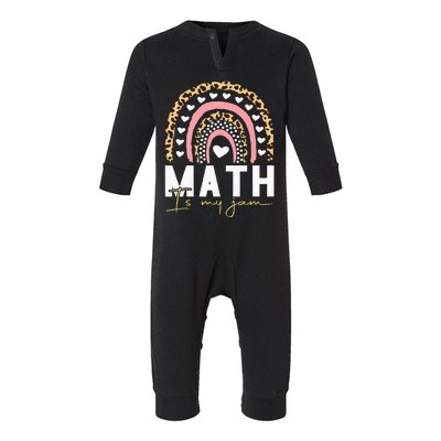 Math Teacher Math Is My Jam Infant Fleece One Piece