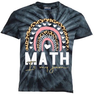 Math Teacher Math Is My Jam Kids Tie-Dye T-Shirt