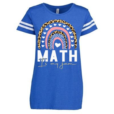 Math Teacher Math Is My Jam Enza Ladies Jersey Football T-Shirt