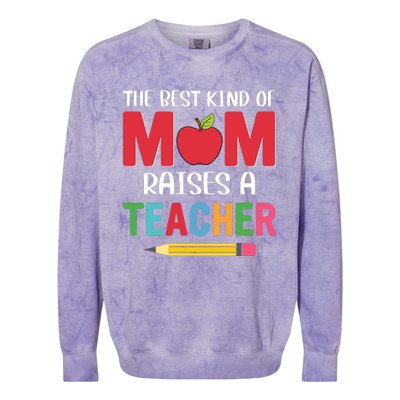 Mom Teacher Colorblast Crewneck Sweatshirt