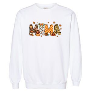 Mama Thanksgiving Mom Fall Pumpkins Season Retro Garment-Dyed Sweatshirt