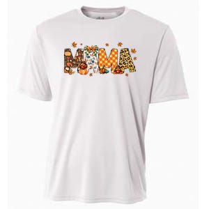 Mama Thanksgiving Mom Fall Pumpkins Season Retro Cooling Performance Crew T-Shirt