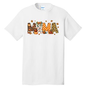 Mama Thanksgiving Mom Fall Pumpkins Season Retro Tall T-Shirt