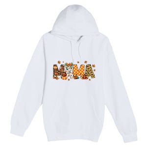 Mama Thanksgiving Mom Fall Pumpkins Season Retro Premium Pullover Hoodie