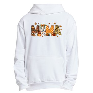 Mama Thanksgiving Mom Fall Pumpkins Season Retro Urban Pullover Hoodie