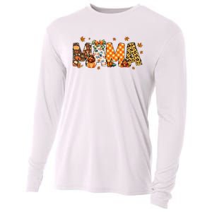 Mama Thanksgiving Mom Fall Pumpkins Season Retro Cooling Performance Long Sleeve Crew