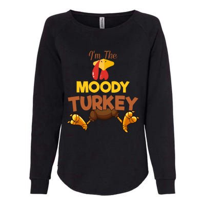 Moody Turkey Matching Family Group Thanksgiving Gifts  Womens California Wash Sweatshirt