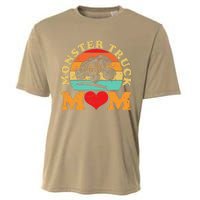 Monster Truck Mom Retro Vintage Monster Truck Mother's Day Cooling Performance Crew T-Shirt