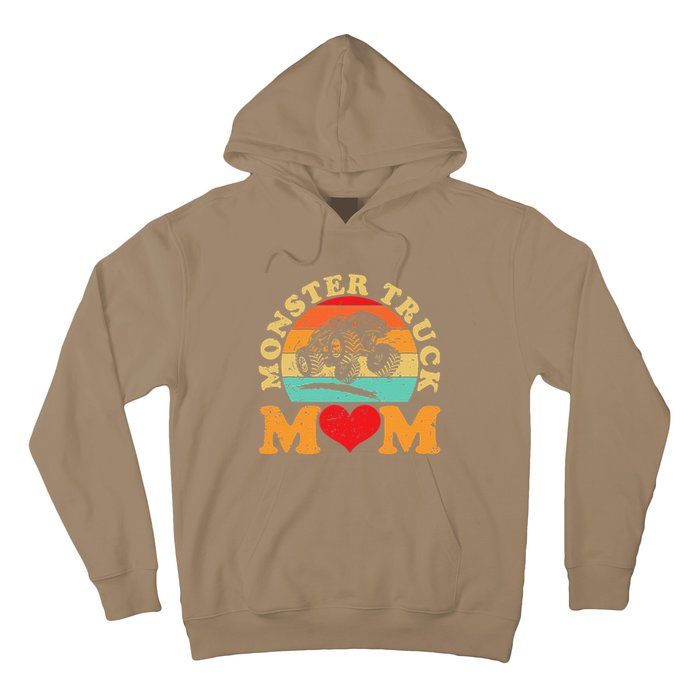 Monster Truck Mom Retro Vintage Monster Truck Mother's Day Hoodie