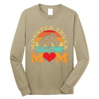 Monster Truck Mom Retro Vintage Monster Truck Mother's Day Long Sleeve Shirt