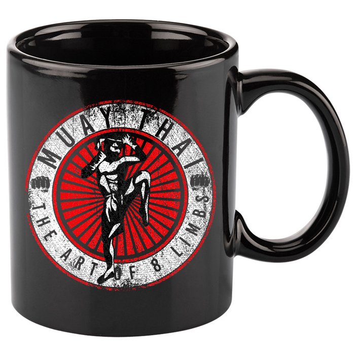 Muay Thai 11oz C Handle Ceramic Mug