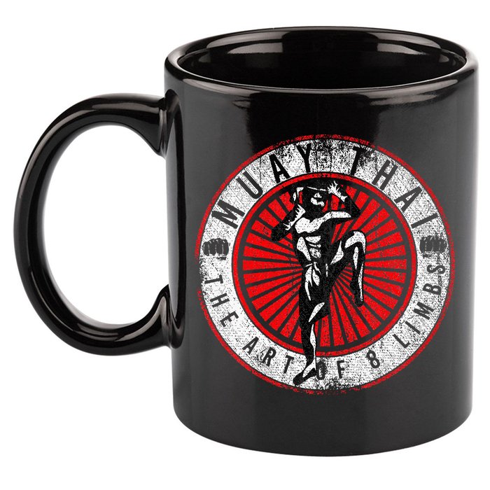 Muay Thai 11oz C Handle Ceramic Mug