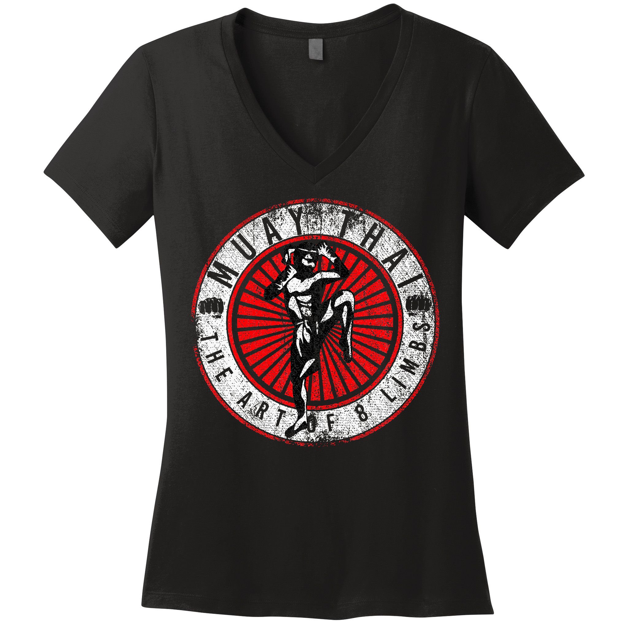 Muay Thai Women's V-Neck T-Shirt