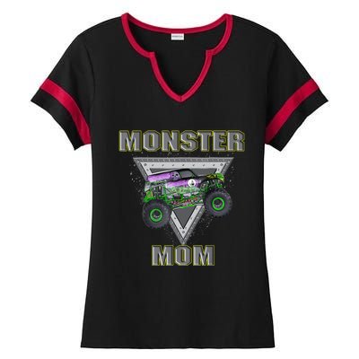 Monster Truck MOM Monster Truck Are My Jam Truck Lovers Ladies Halftime Notch Neck Tee