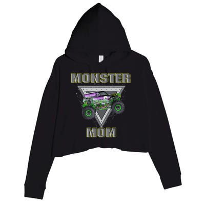 Monster Truck MOM Monster Truck Are My Jam Truck Lovers Crop Fleece Hoodie