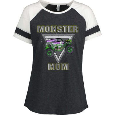 Monster Truck MOM Monster Truck Are My Jam Truck Lovers Enza Ladies Jersey Colorblock Tee