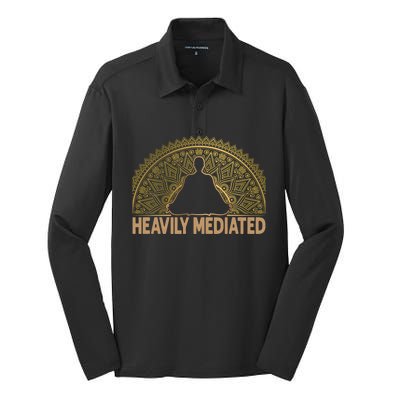 Meditate Tee Meditation Tees Heavily Meditated Gift Silk Touch Performance Long Sleeve Polo