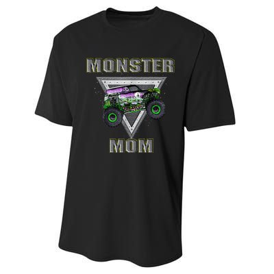 Monster Truck MOM Monster Truck Are My Jam Truck Lovers Performance Sprint T-Shirt