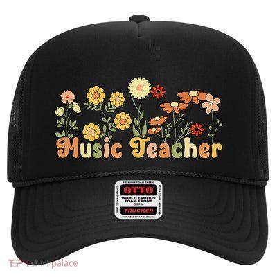 Music Teacher Music Teaching Music Teachers High Crown Mesh Back Trucker Hat