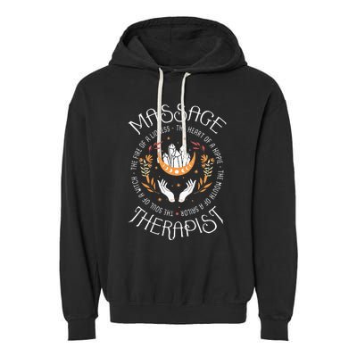 Massage Therapist Masseuse Massage Therapy Massotherapist Garment-Dyed Fleece Hoodie