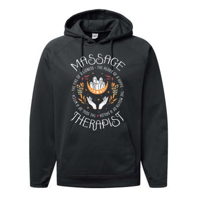 Massage Therapist Masseuse Massage Therapy Massotherapist Performance Fleece Hoodie