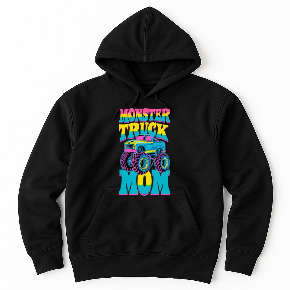 Monster Truck Mom Birthday Party Monster Truck Hoodie