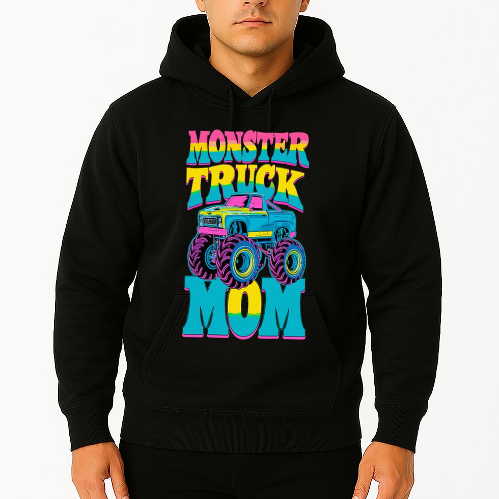 Monster Truck Mom Birthday Party Monster Truck Hoodie