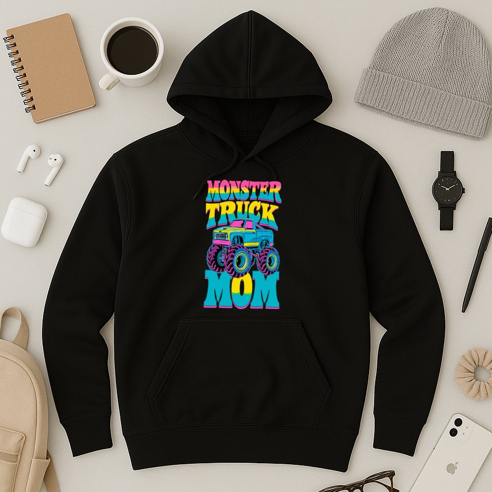 Monster Truck Mom Birthday Party Monster Truck Hoodie