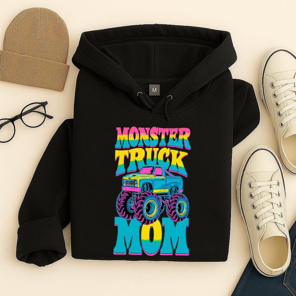 Monster Truck Mom Birthday Party Monster Truck Hoodie