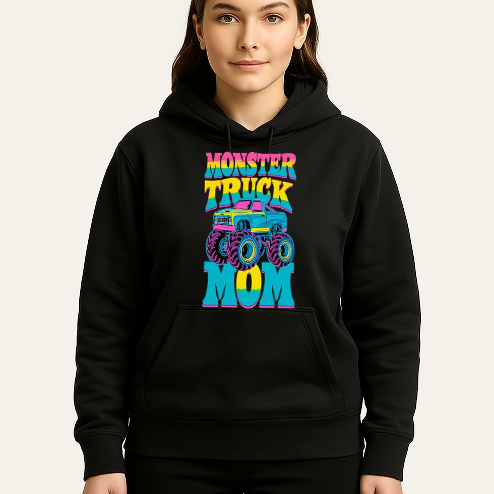 Monster Truck Mom Birthday Party Monster Truck Hoodie