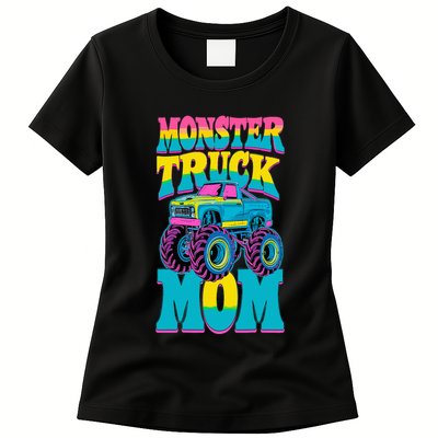 Monster Truck Mom Birthday Party Monster Truck Womens T-Shirt