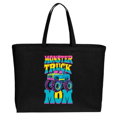 Monster Truck Mom Birthday Party Monster Truck Cotton Canvas Jumbo Tote