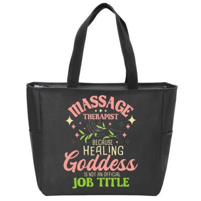 Massage Therapist Masseuse Massage Therapy Massotherapist Zip Tote Bag