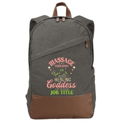 Massage Therapist Masseuse Massage Therapy Massotherapist Cotton Canvas Backpack