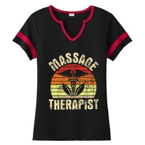 Massage Therapist Massotherapist Masseuse Theraphy Healing Ladies Halftime Notch Neck Tee