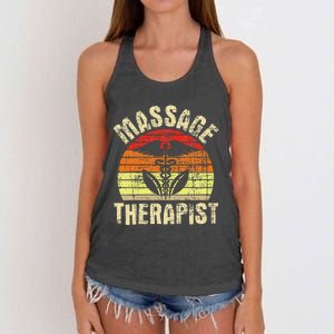 Massage Therapist Massotherapist Masseuse Theraphy Healing Women's Knotted Racerback Tank