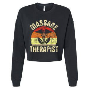 Massage Therapist Massotherapist Masseuse Theraphy Healing Cropped Pullover Crew