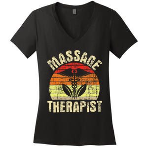 Massage Therapist Massotherapist Masseuse Theraphy Healing Women's V-Neck T-Shirt