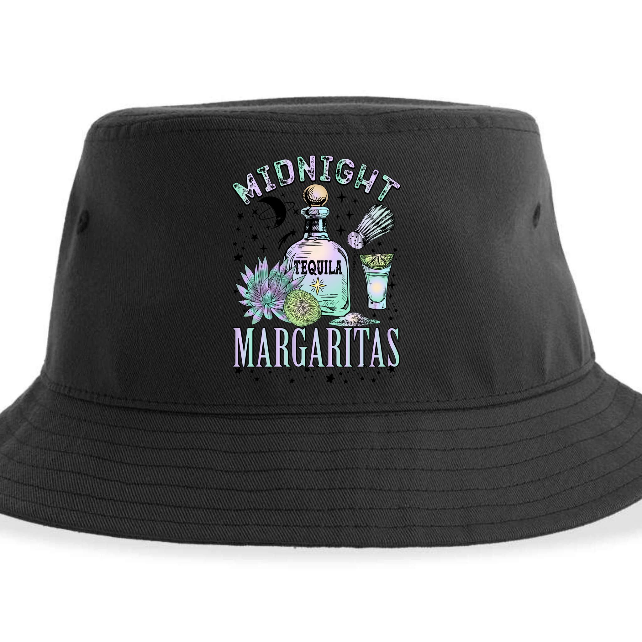 Midnight Tequila Margaritas Lime Tequila Magic Witches Great Gift Sustainable Bucket Hat
