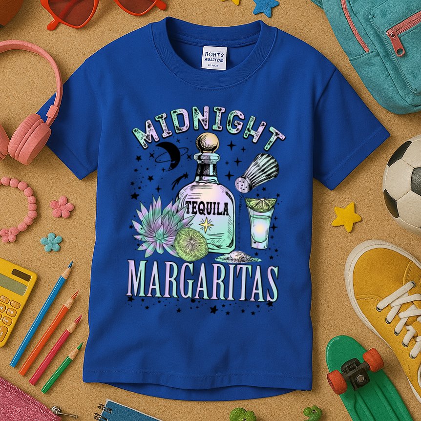 Midnight Tequila Margaritas Lime Tequila Magic Witches Great Gift Kids T-Shirt