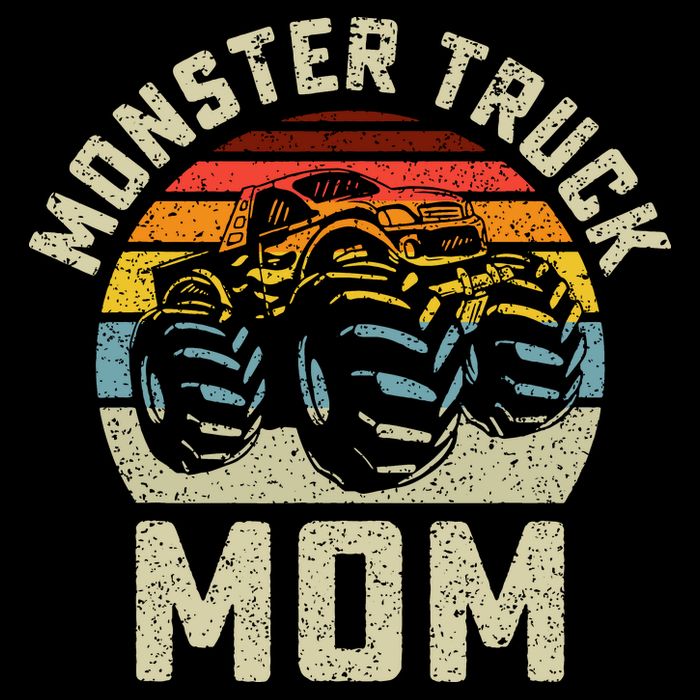 Monster Truck Mom Vintage Retro Style Women Doggie Tank